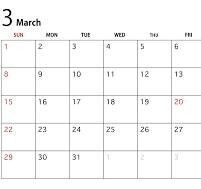 ３月の定休日について