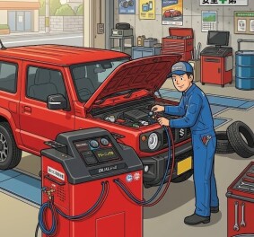 【当店自慢のマシン！】エアコンガスクリーニングで快適な車内空間を！