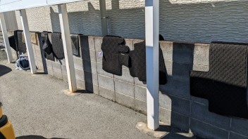 冠水被害車両 多数です...