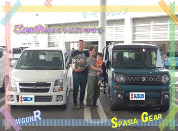 スペーシアギアご納車させていただきました☆彡