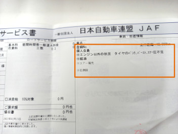 ２０２１年１月にＪＡＦを呼んだが、２０２２年２月にもＪＡＦを呼んだ件