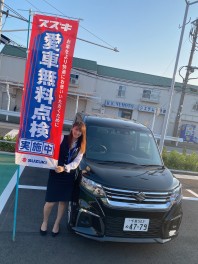 愛車点検です！ご来店お待ちしております！！