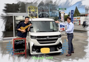 S様　新車スペーシアカスタムご納車おめでとうございます！
