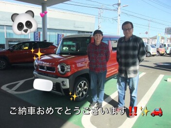 ハスラーご納車おめでとうございます！！