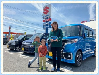 スペーシアカスタムを納車させて頂きました(^_^)