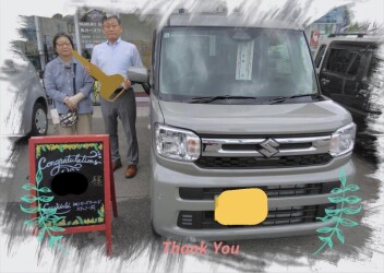 H様　新車スペーシアご納車おめでとうございます！