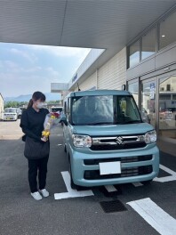 デコステッカーもかわいいスペーシアご納車しました！