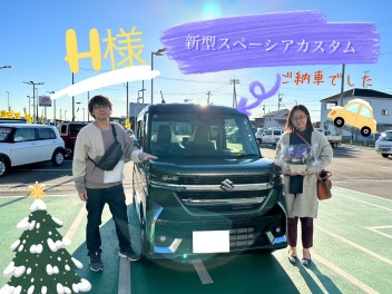 H様新型スペーシアカスタムご納車でした！！！