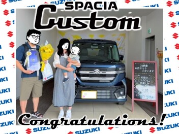 【スペーシアカスタム】ご納車おめでとうございます＠しのはら