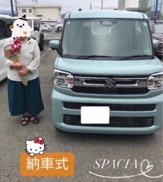 スペーシアの納車式を行いました！