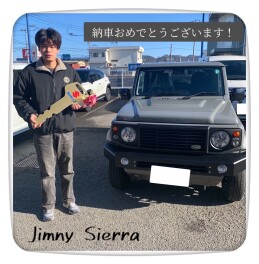 カッコイイジムニーシエラの納車式を行いました☆