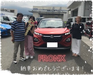 フロンクスのご納車おめでとうございます！！