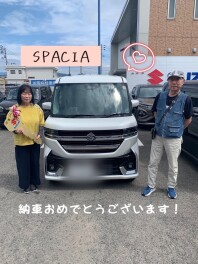 スペーシアカスタムの納車式！