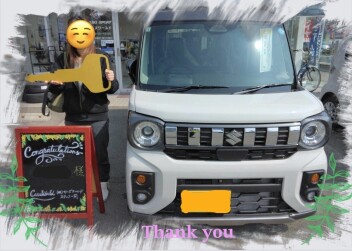 M様　新車スペーシアギアご納車おめでとうございます！
