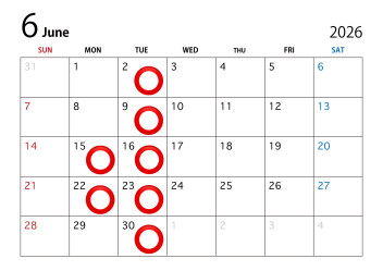 6月定休日