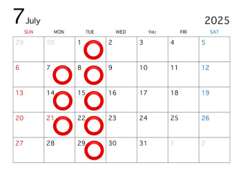 ★7月定休日★