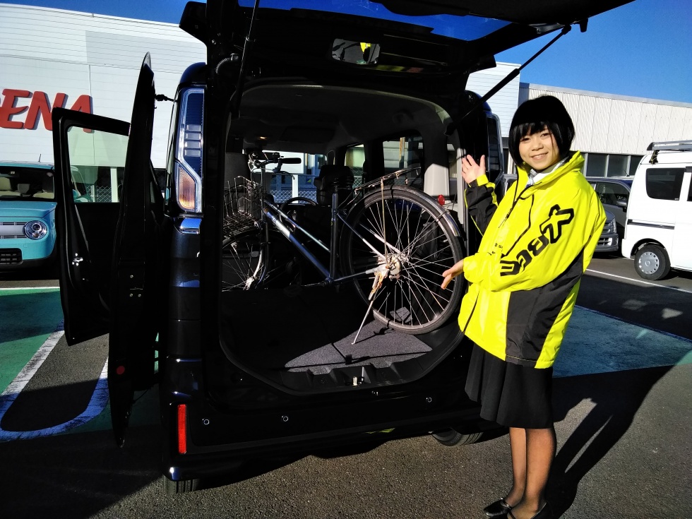 新型 スペーシア 自転車 乗せ 方