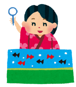 金魚すくいのイラスト
