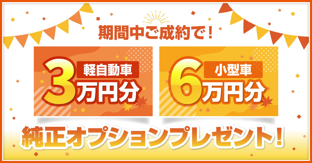 期間中ご成約でスズキ純正オプションプレゼント！