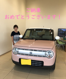 かわいいピンクのラパンご納車です！