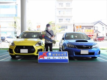 ☆★☆　T様、スイフトスポーツご納車です！　☆★☆