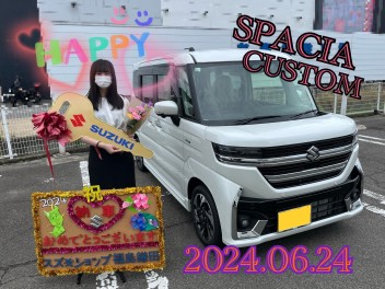 スズキショップ福島鎌田☆スペーシアカスタムご納車です☆