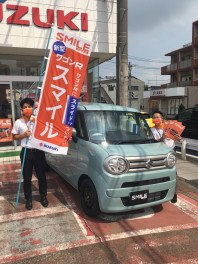 新型ワゴンＲスマイル展示会です！