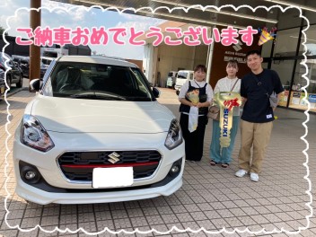 M様スイフトご納車おめでとうございます！