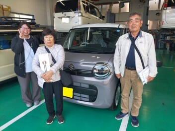 新車ワゴンＲスマイル納車しました