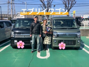 M様　エブリイワゴンご納車　担当とどかわ