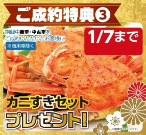 初売りご成約プレゼントは７日まで！