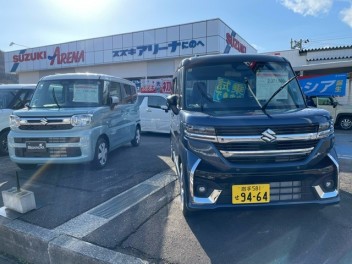 新型スペーシア展示中！新型スペーシアカスタム試乗できます！
