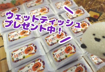 ご来場でウェットティッシュプレゼント！