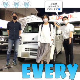 新車エブリ♪　笑顔のご納車式です( *´艸｀)