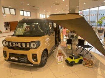 アウトドアにぴったりなスペーシアギア展示中です！！