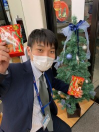 クリスマスツリーと筧（かけひ）