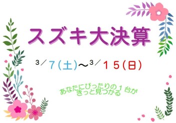 ◇◆◇　　スズキ大決算　　　◇◆◇