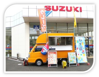 本日、アリーナ吉備津１１周年祭！クレープキッチンカー出店しております！！