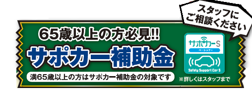 補助 中古 金 サポカー 車