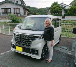 ピュアホワイトパールのスペーシアカスタムを納車させていただきました