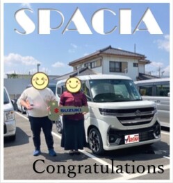 スペーシアカスタムご納車‼おめでとうございます(^^)/
