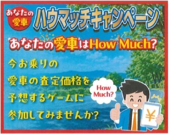 ハウマッチキャンペーン！開催中!!