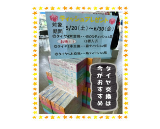 タイヤキャンペーン実施中