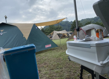 休みの日にキャンプをしました( *´艸｀)