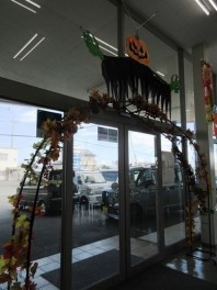 ハロウィンの飾りつけ　やってます