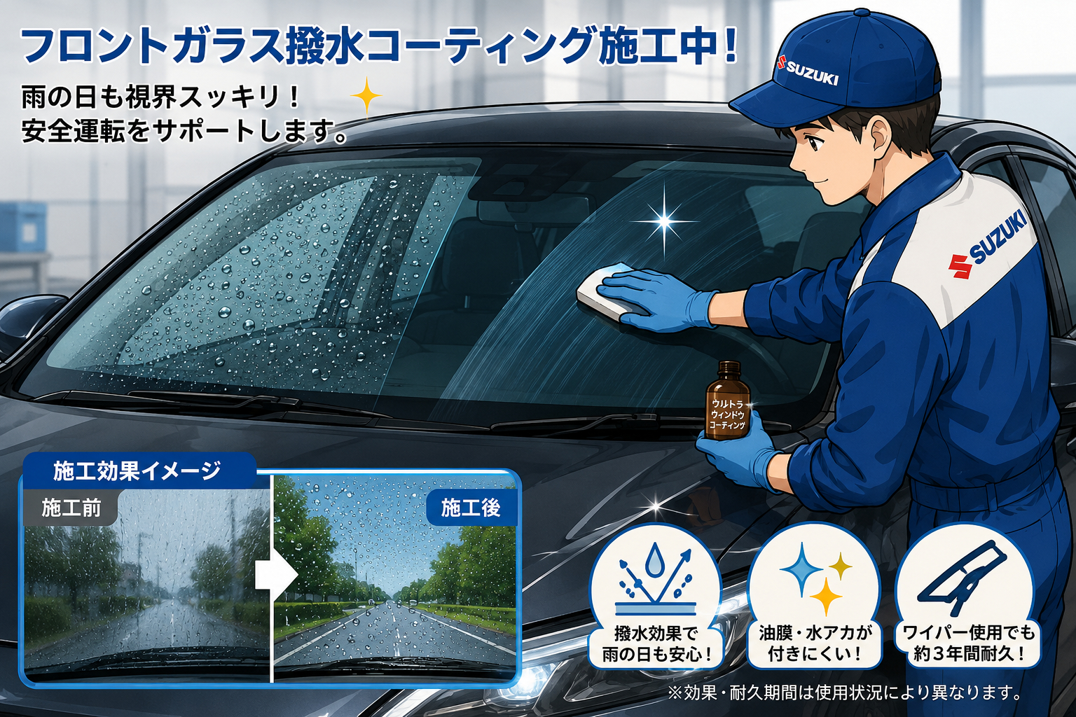 撥水コーティング