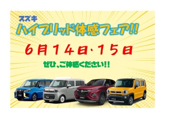 2日間限定☆お得な特典が満載！スズキハイブリッド体感フェア開催(^o^)丿