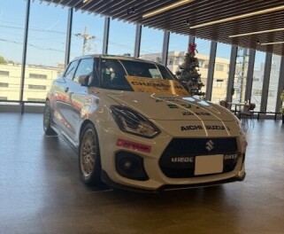 JAF全日本ラリー選手権　年間チャンピオンになった実物を展示中！