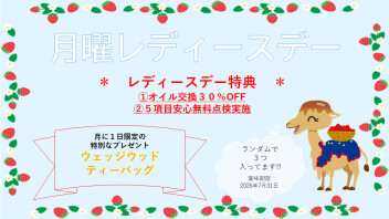 ☆１月特別レディースデー☆