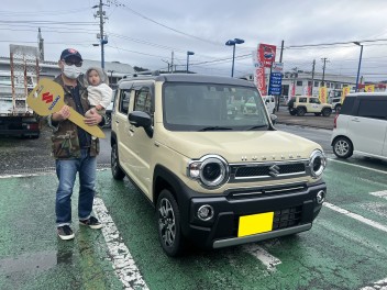 お孫さんと２ショット！ハスラーＪスタイルⅡのご納車です！